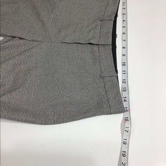 Boss Women Tulea3 Black High Waist Wide Leg Trouser Pants Houndstooth New Size 4 - Picture 9 of 16